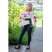 Embroidered blouse "Olvia: peonies"